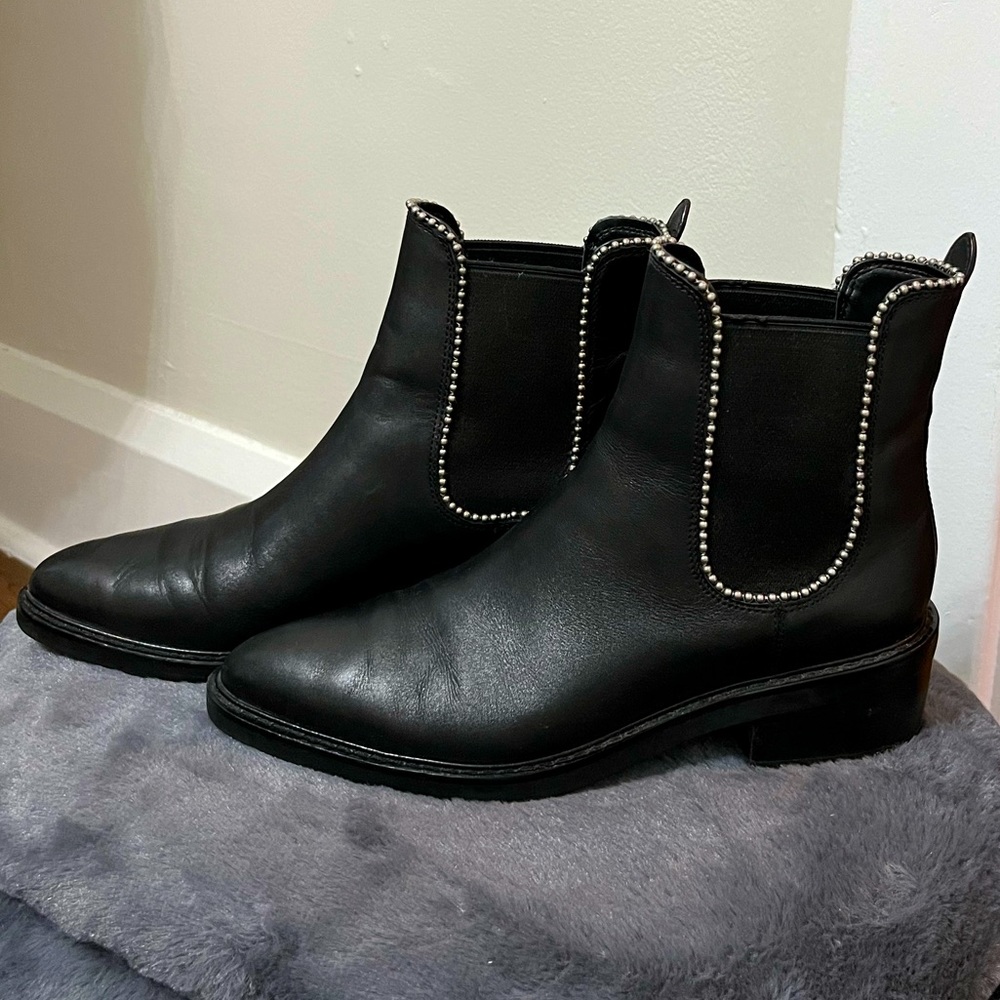 Coach Bowery Beadchain Leather Bootie